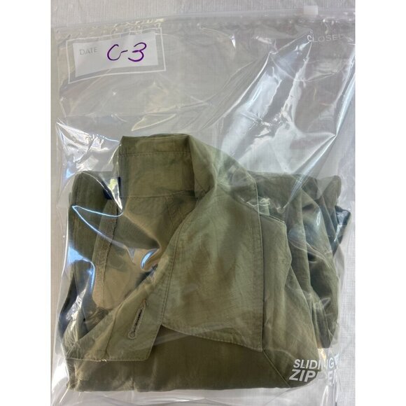 Totes Weather Protectors Men's Green Trench Coat Long Sleeve Belted Size L (C-3) - Picture 8 of 8